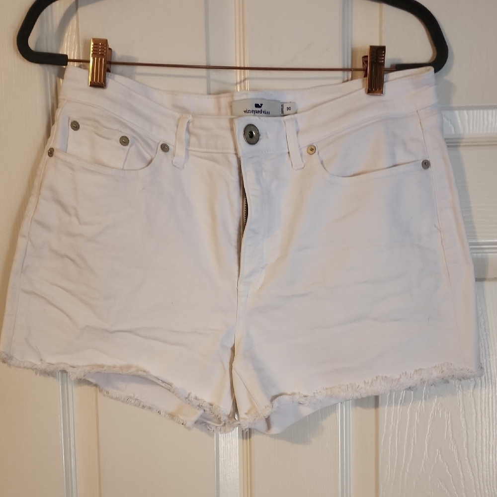Vineyard Vines Women's White Denim Shorts